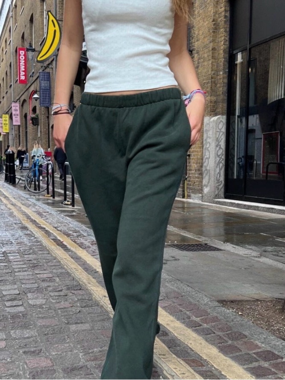 Brandy melville rosa wide leg sweatpants